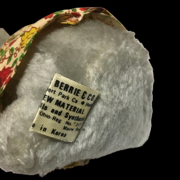 Russ Berrie Hippo Plush Nutshells Vintage 1977 Gray Stuffed Animal Toy Mini 5in. - Picture 10 of 11